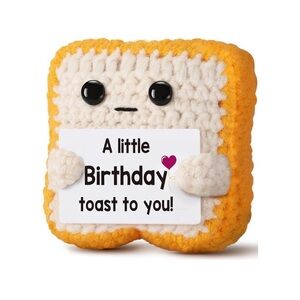 NWT A Little Birthday Toast To You Crochet Keychain